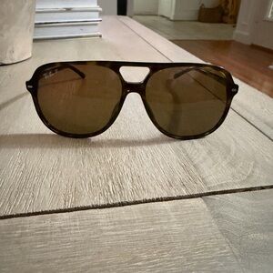 Ray-Ban Tortoise Frame Sunglasses with Brown Lenses